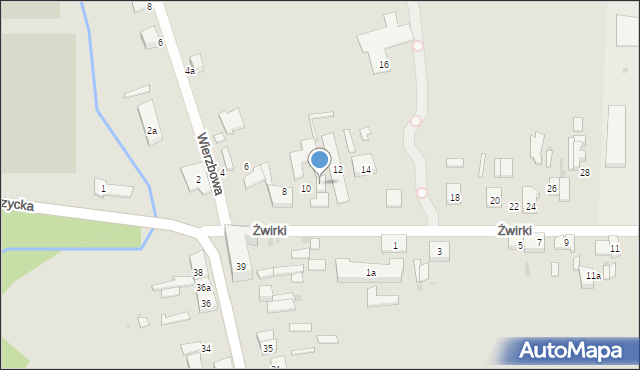 Ozorków, Żwirki Franciszka, kpt. pil., 10a, mapa Ozorków