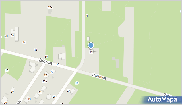 Pabianice, Żwirowa, 42, mapa Pabianic