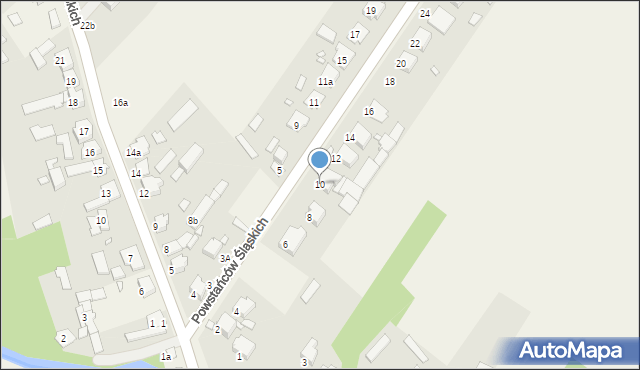 Panki, Zwierzyniecka, 10, mapa Panki