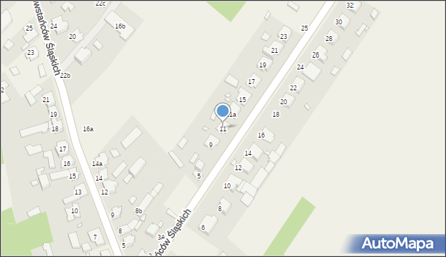 Panki, Zwierzyniecka, 11, mapa Panki