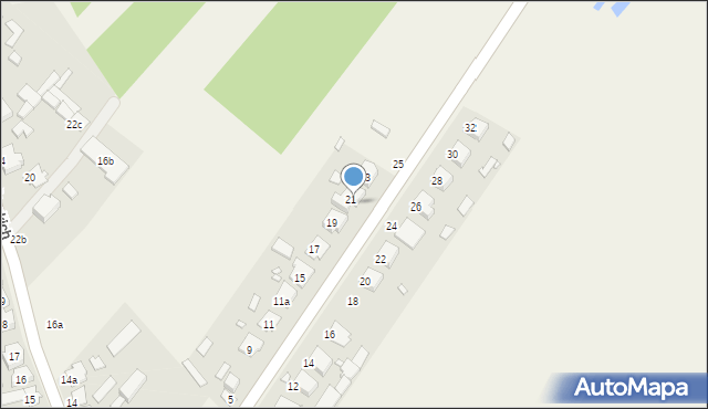 Panki, Zwierzyniecka, 21a, mapa Panki