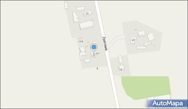 Parszczyce, Żwirowa, 11, mapa Parszczyce