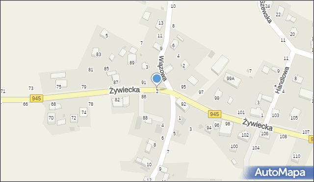 Pewel Mała, Żwirowa, 2, mapa Pewel Mała