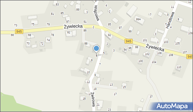 Pewel Mała, Żwirowa, 6, mapa Pewel Mała