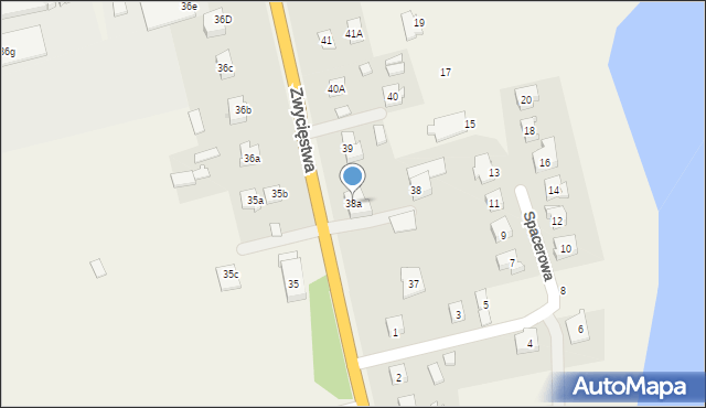 Piecki, Zwycięstwa, 38a, mapa Piecki