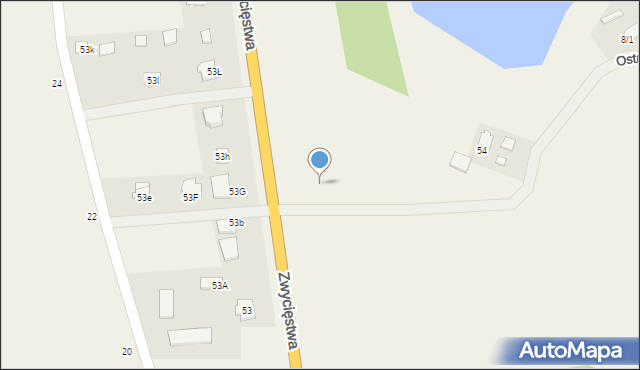 Piecki, Zwycięstwa, 54b, mapa Piecki