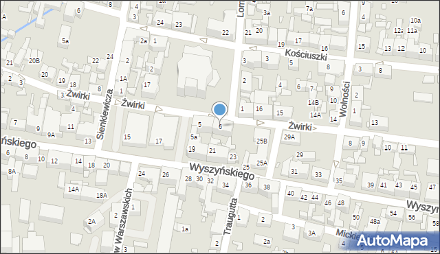 Piekary Śląskie, Żwirki Franciszka, kpt. pil., 6, mapa Piekary Śląskie