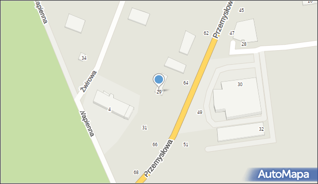 Piła, Żwirowa, 29, mapa Piły