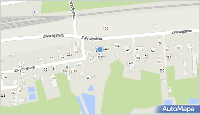 Pionki, Zwycięstwa, 42A, mapa Pionki