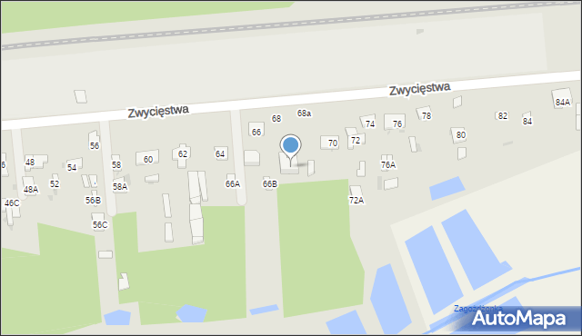 Pionki, Zwycięstwa, 70A, mapa Pionki