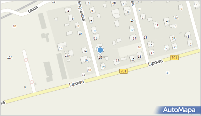 Płochocin, Zwierzyniecka, 15, mapa Płochocin