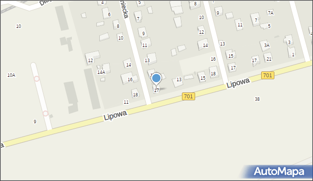 Płochocin, Zwierzyniecka, 17, mapa Płochocin