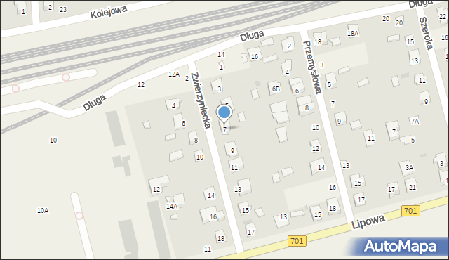 Płochocin, Zwierzyniecka, 7, mapa Płochocin