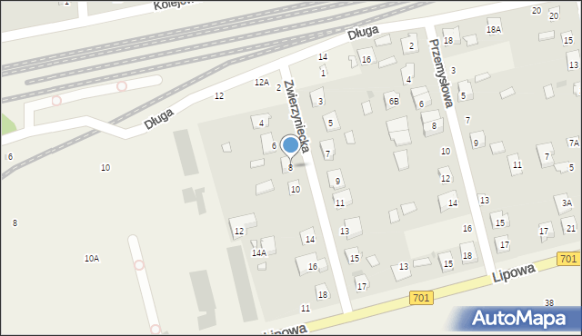 Płochocin, Zwierzyniecka, 8, mapa Płochocin