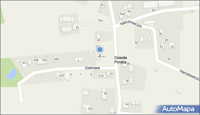 Poręba, Żwirowa, 2, mapa Poręba