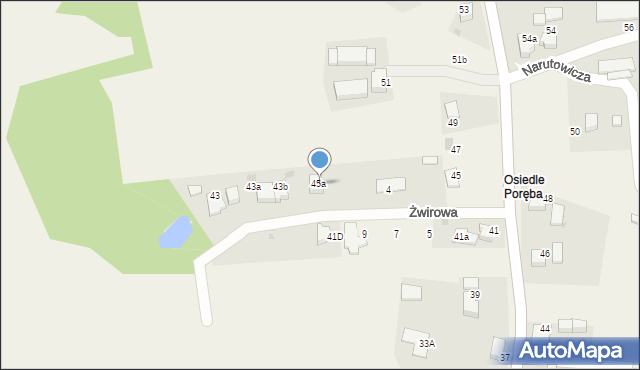 Poręba, Żwirowa, 6, mapa Poręba