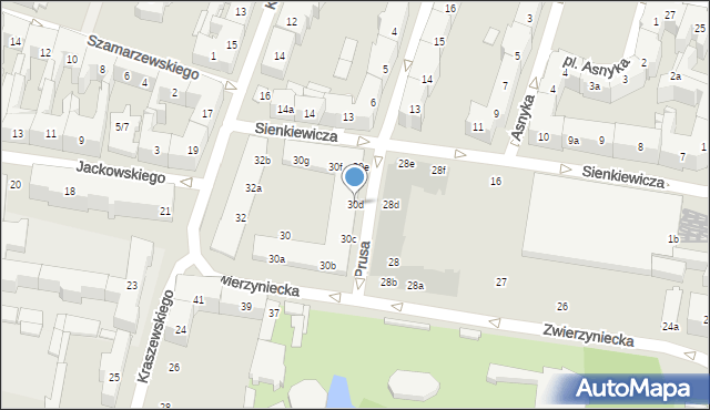 Poznań, Zwierzyniecka, 30d, mapa Poznania
