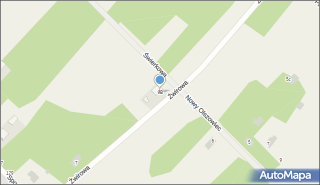 Pysznica, Żwirowa, 9B, mapa Pysznica