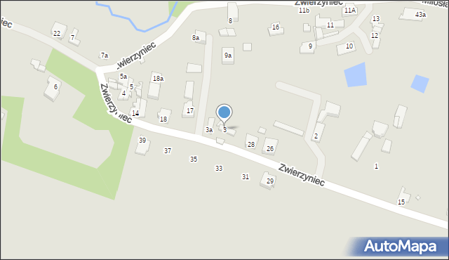 Pyzdry, Zwierzyniec, 3, mapa Pyzdry