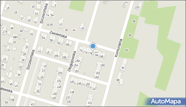 Radom, Zwoleńska, 80, mapa Radomia