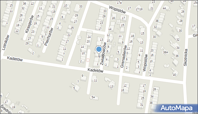 Radzionków, Zwiadowców, 5, mapa Radzionków