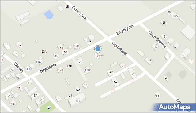 Radzymin, Zwycięska, 12C, mapa Radzymin