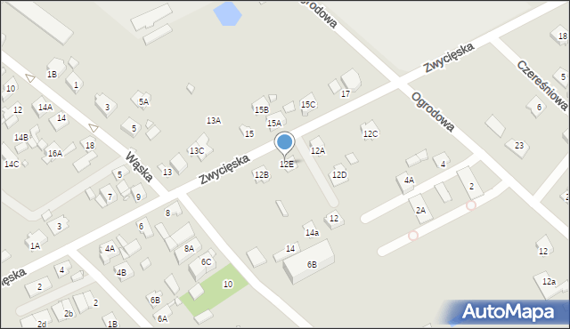 Radzymin, Zwycięska, 12E, mapa Radzymin