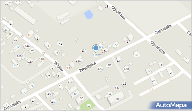 Radzymin, Zwycięska, 15, mapa Radzymin