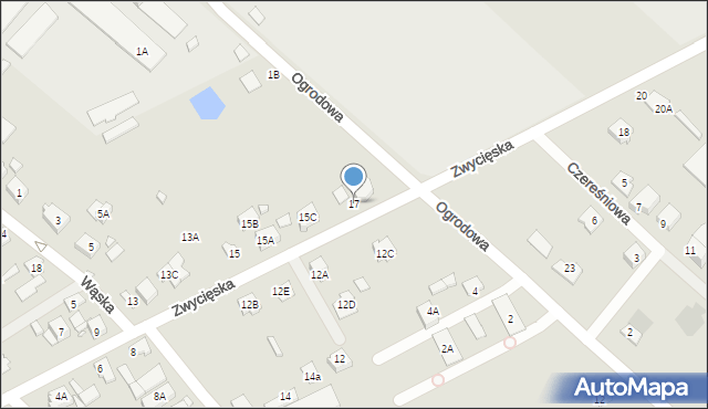 Radzymin, Zwycięska, 17, mapa Radzymin