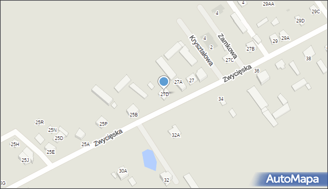 Radzymin, Zwycięska, 27D, mapa Radzymin