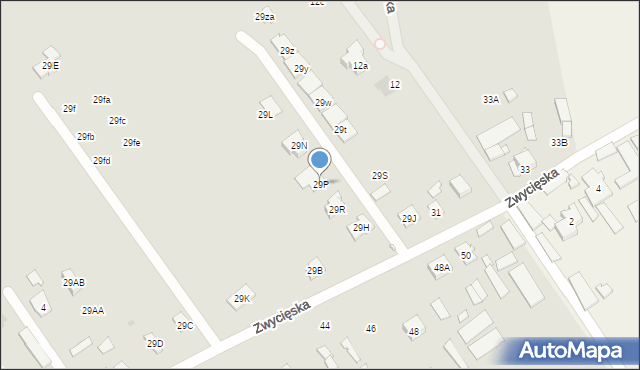 Radzymin, Zwycięska, 29P, mapa Radzymin