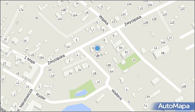 Radzymin, Zwycięska, 4B, mapa Radzymin