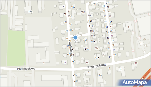 Rawa Mazowiecka, Zwolińskiego, 41b, mapa Rawa Mazowiecka