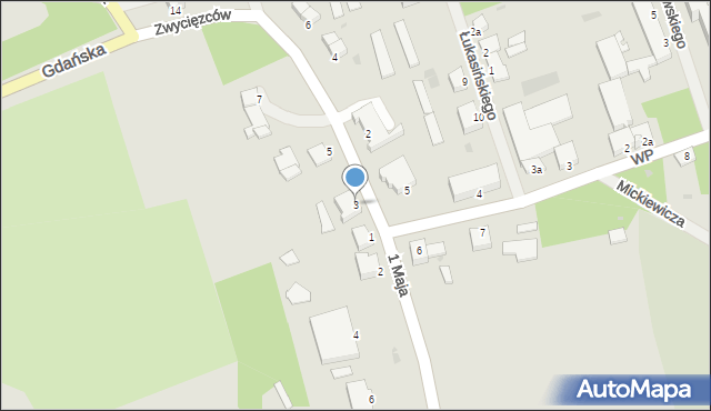 Reszel, Zwycięzców, 3, mapa Reszel