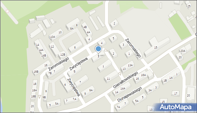 Ruda Śląska, Zwycięstwa, 3, mapa Rudy Śląskiej