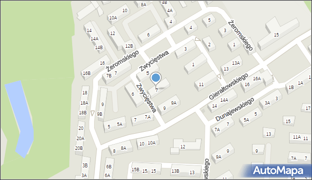 Ruda Śląska, Zwycięstwa, 7, mapa Rudy Śląskiej