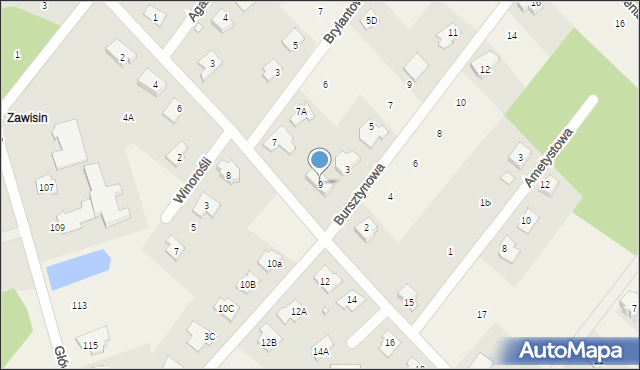 Rusiec, Żwirowa, 9, mapa Rusiec