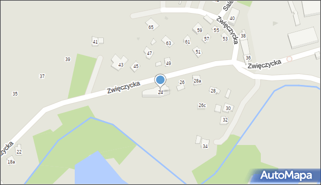 Rzeszów, Zwięczycka, 24, mapa Rzeszów