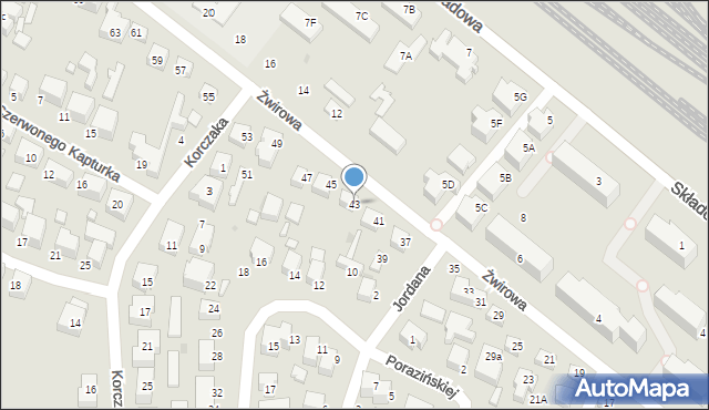 Siedlce, Żwirowa, 43, mapa Siedlce