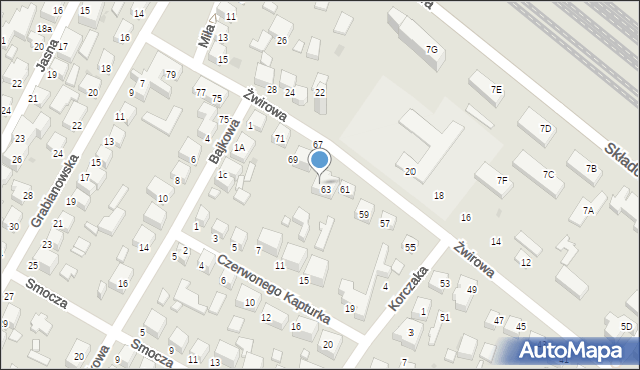 Siedlce, Żwirowa, 65, mapa Siedlce