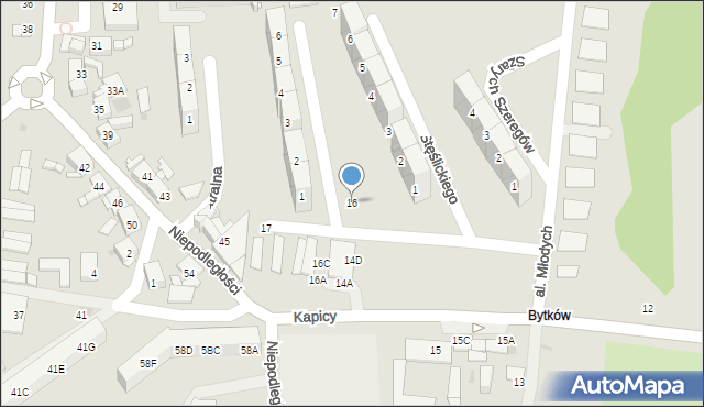 Siemianowice Śląskie, Związku Harcerstwa Polskiego, 16, mapa Siemianowice Śląskie