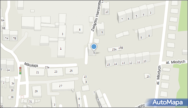 Siemianowice Śląskie, Związku Harcerstwa Polskiego, 7, mapa Siemianowice Śląskie