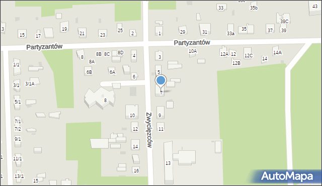 Skarżysko-Kamienna, Zwycięzców, 7, mapa Skarżysko-Kamienna