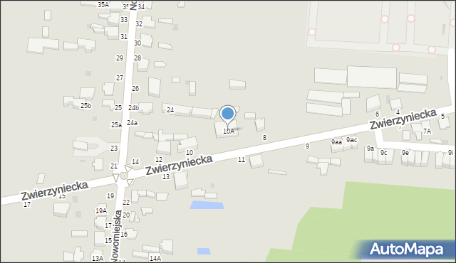 Skierniewice, Zwierzyniecka, 10A, mapa Skierniewic