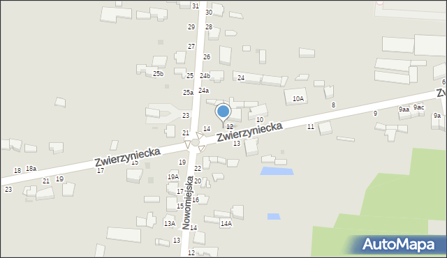 Skierniewice, Zwierzyniecka, 14a, mapa Skierniewic