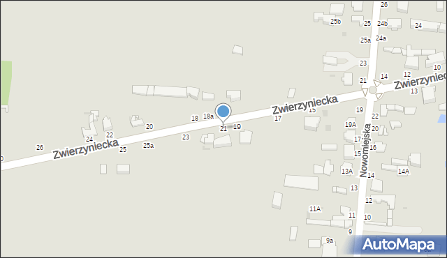 Skierniewice, Zwierzyniecka, 21, mapa Skierniewic