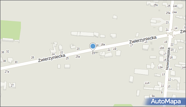 Skierniewice, Zwierzyniecka, 23, mapa Skierniewic