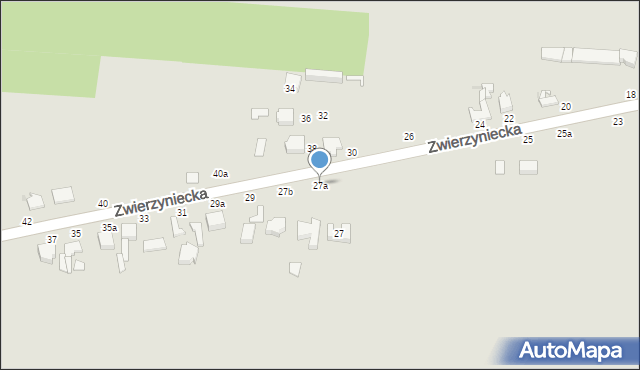 Skierniewice, Zwierzyniecka, 27a, mapa Skierniewic