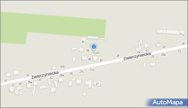 Skierniewice, Zwierzyniecka, 30a, mapa Skierniewic