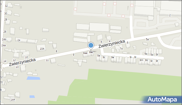 Skierniewice, Zwierzyniecka, 9ac, mapa Skierniewic